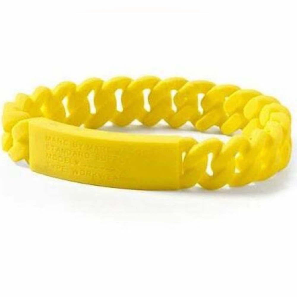 Marc by Marc Jacobs Yellow Silicone Chain Bracelet